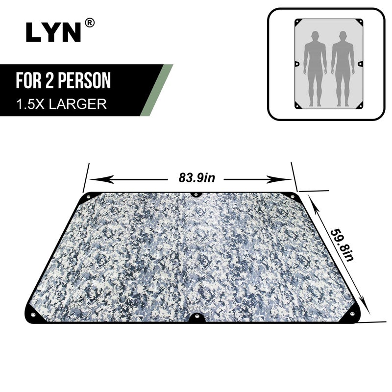 LYN Wild Masquerade:LYN Heavy Duty Camo/Camouflage Transformative Emergency Survival Blanket/Tent-XL,Thermal Space Mylar Waterproof with Stake for Camping,Army,Tarp,Hiking,Mountaining&Survival Gear - Image 2